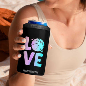 Basketball Lovers 4 in 1 Can Cooler Tumbler Basketball Mom Sports Fan TS10 Print Your Wear