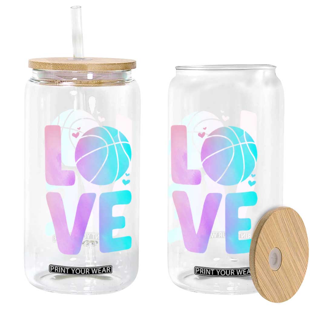 Basketball Lovers Glass Can Basketball Mom Sports Fan TS10 Print Your Wear