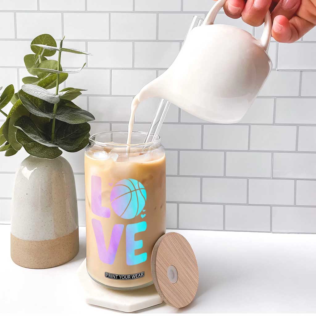 Basketball Lovers Glass Can Basketball Mom Sports Fan TS10 Print Your Wear