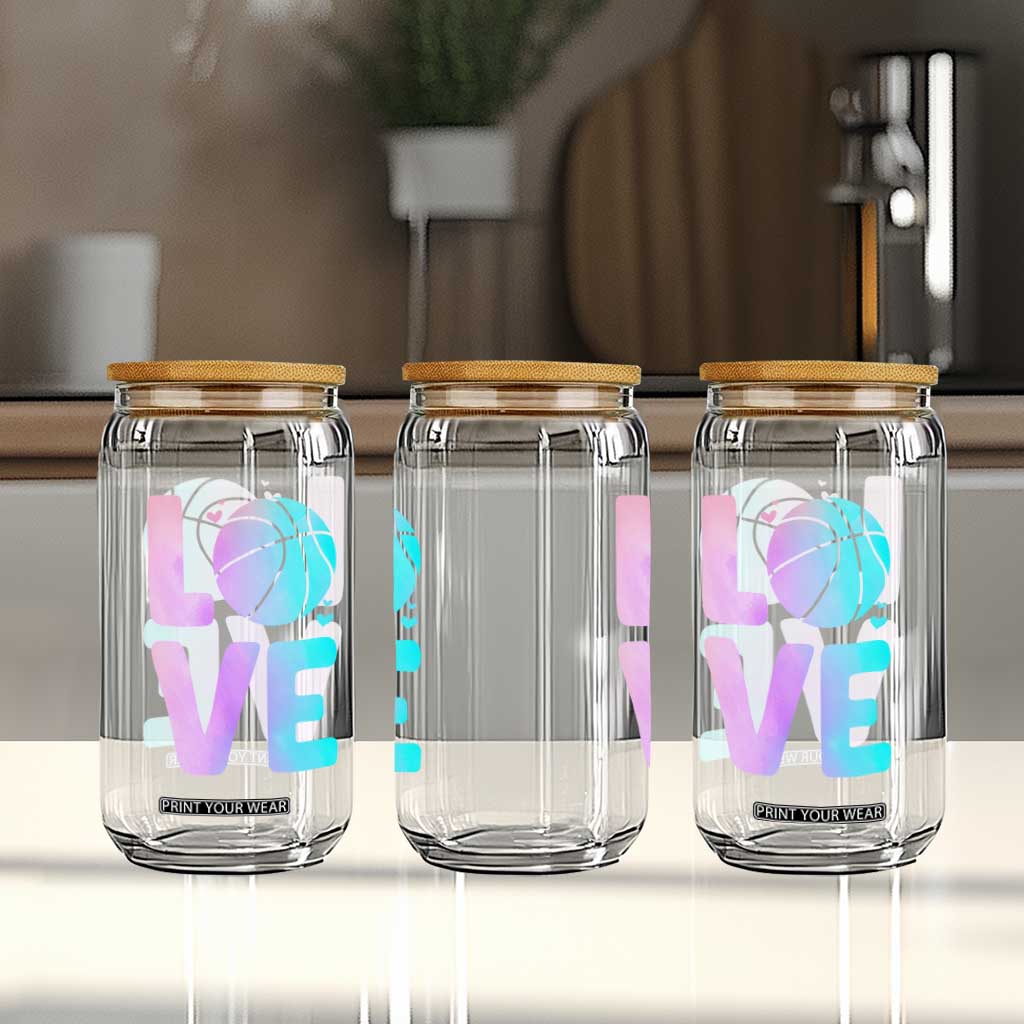 Basketball Lovers Glass Can Basketball Mom Sports Fan TS10 Print Your Wear