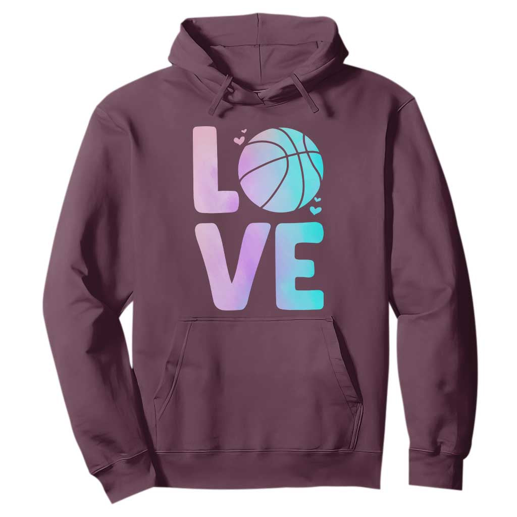 Basketball Lovers Hoodie Basketball Mom Sports Fan TS10 Maroon Print Your Wear
