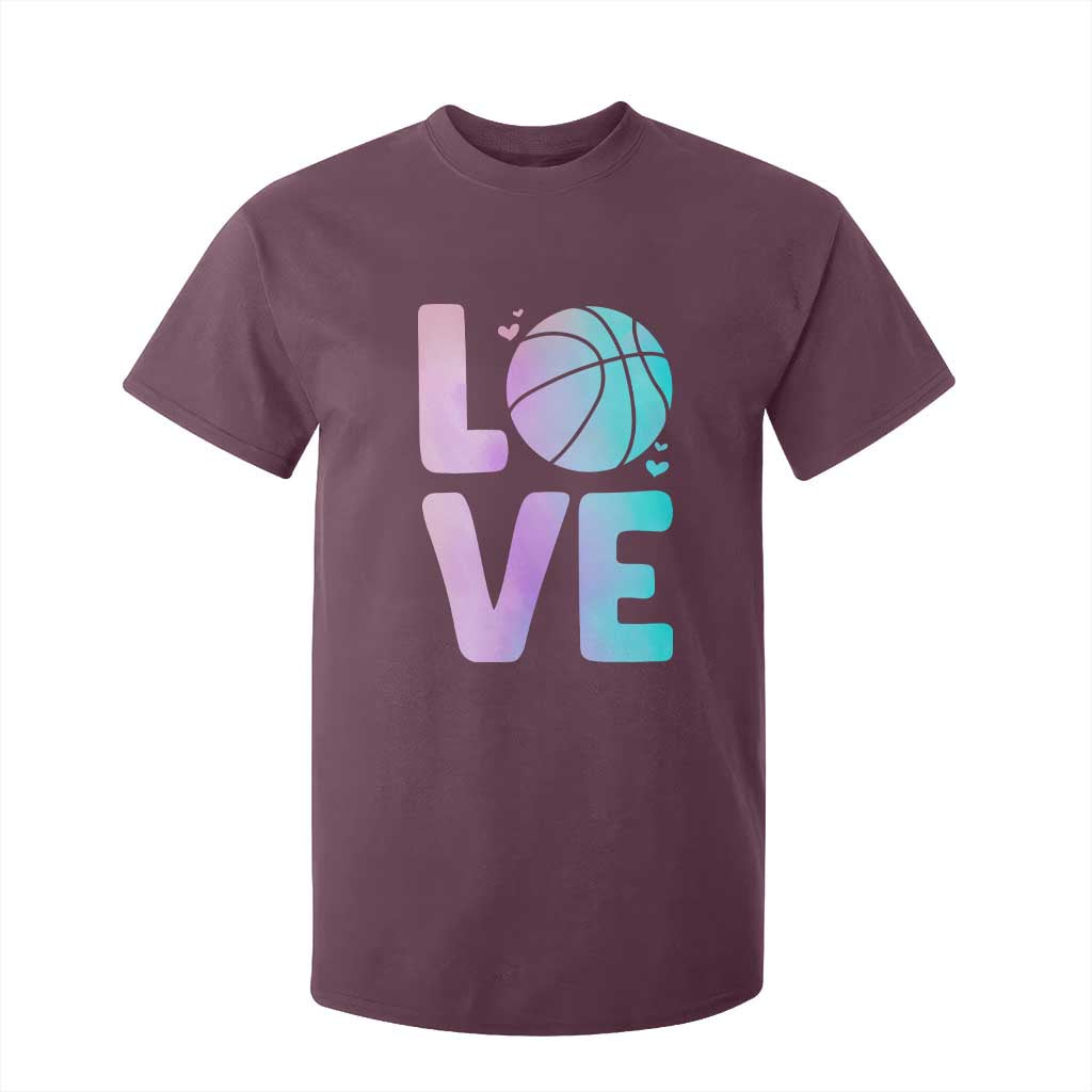 Basketball Lovers T Shirt For Kid Basketball Mom Sports Fan TS10 Maroon Print Your Wear