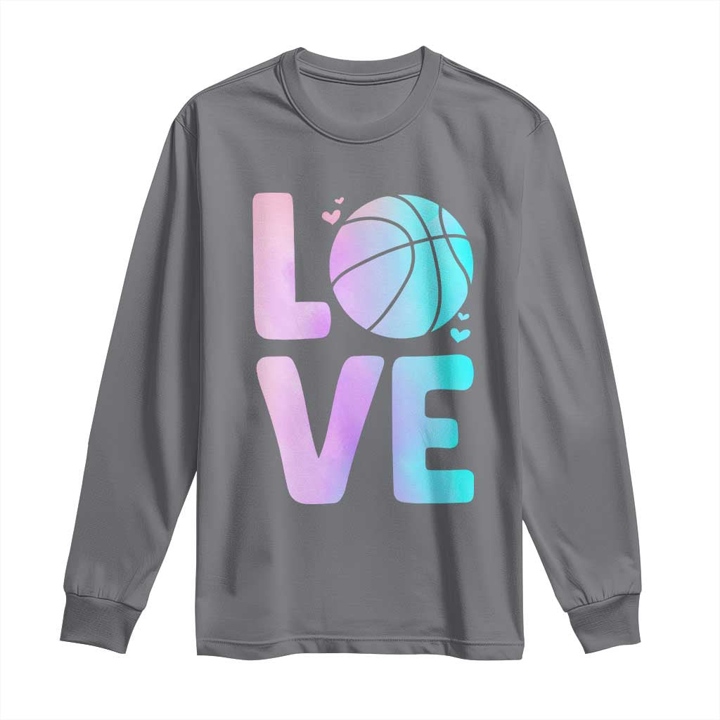 Basketball Lovers Long Sleeve Shirt Basketball Mom Sports Fan TS10 Charcoal Print Your Wear