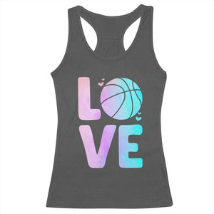 Basketball Lovers Racerback Tank Top Basketball Mom Sports Fan TS10 Dark Heather Print Your Wear