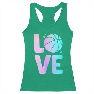 Basketball Lovers Racerback Tank Top Basketball Mom Sports Fan TS10 Irish Green Print Your Wear