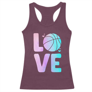 Basketball Lovers Racerback Tank Top Basketball Mom Sports Fan TS10 Maroon Print Your Wear