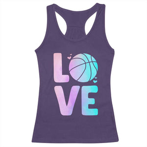 Basketball Lovers Racerback Tank Top Basketball Mom Sports Fan TS10 Purple Print Your Wear