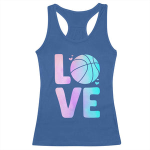 Basketball Lovers Racerback Tank Top Basketball Mom Sports Fan TS10 Royal Blue Print Your Wear