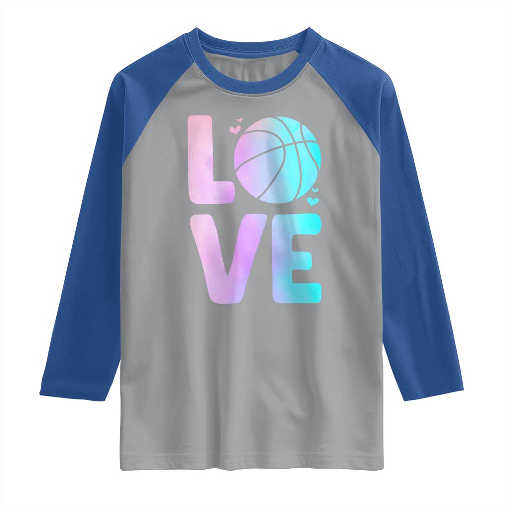 Basketball Lovers Raglan Shirt Basketball Mom Sports Fan TS10 Sport Gray Royal Print Your Wear