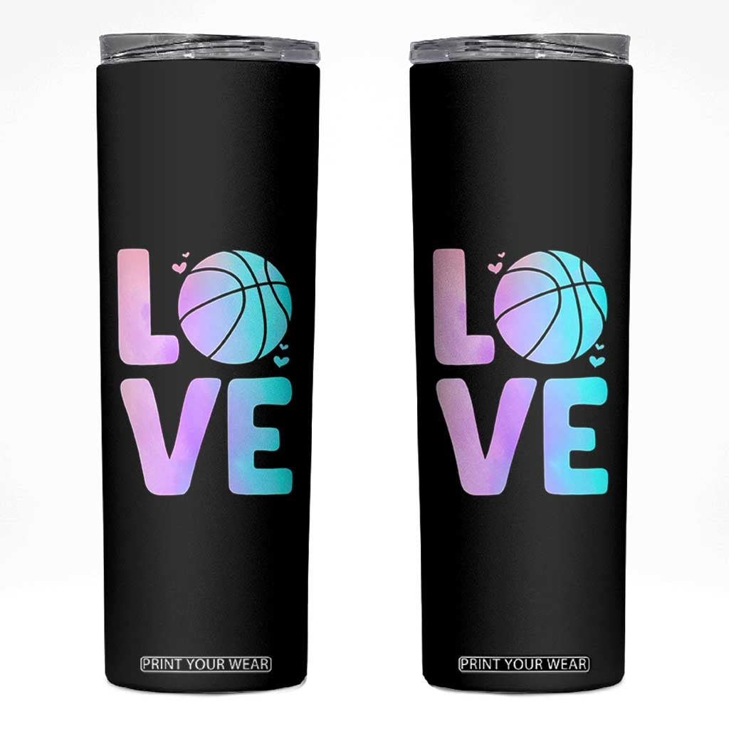 Basketball Lovers Skinny Tumbler Basketball Mom Sports Fan TS10 Black Print Your Wear