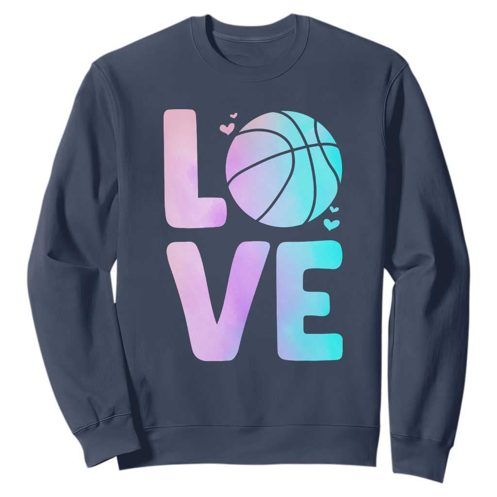 Basketball Lovers Sweatshirt Basketball Mom Sports Fan TS10 Navy Print Your Wear