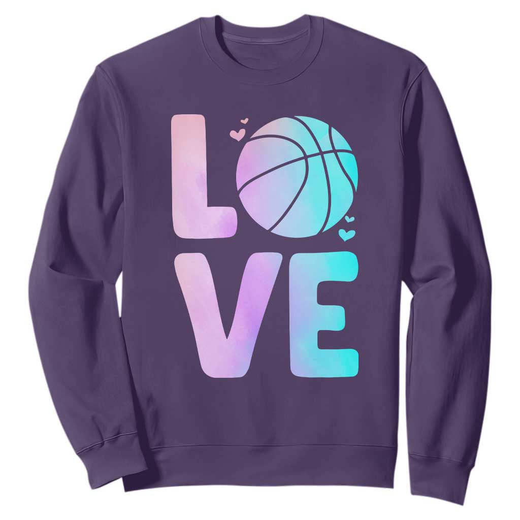 Basketball Lovers Sweatshirt Basketball Mom Sports Fan TS10 Purple Print Your Wear
