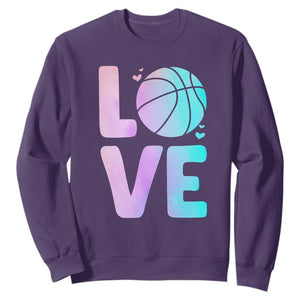 Basketball Lovers Sweatshirt Basketball Mom Sports Fan TS10 Purple Print Your Wear