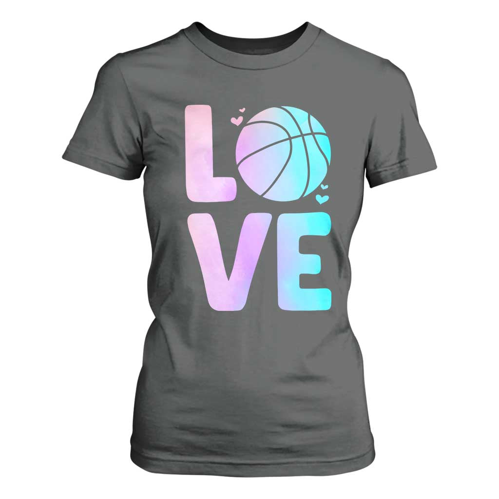 Basketball Lovers T Shirt For Women Basketball Mom Sports Fan TS10 Dark Heather Print Your Wear