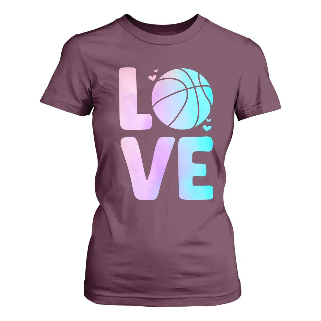 Basketball Lovers T Shirt For Women Basketball Mom Sports Fan TS10 Maroon Print Your Wear