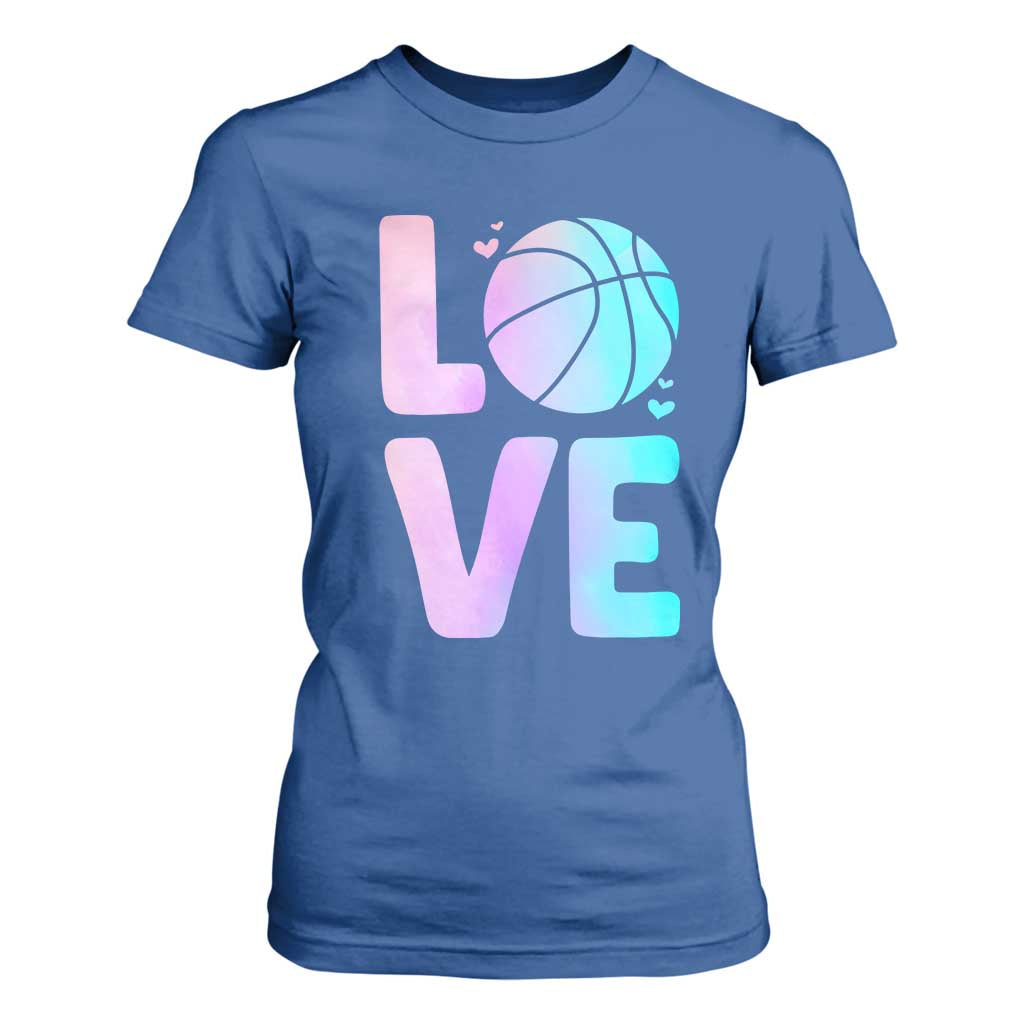 Basketball Lovers T Shirt For Women Basketball Mom Sports Fan TS10 Royal Blue Print Your Wear