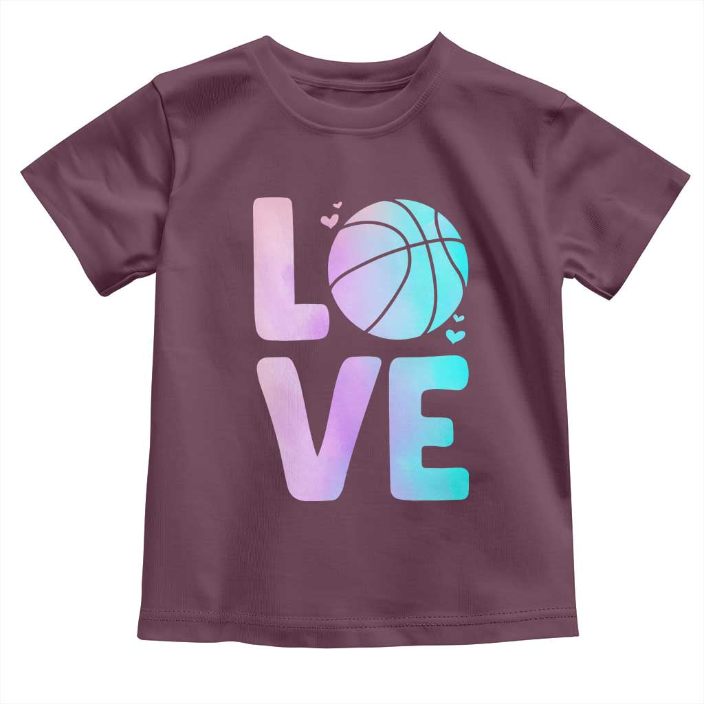Basketball Lovers Toddler T Shirt Basketball Mom Sports Fan TS10 Maroon Print Your Wear