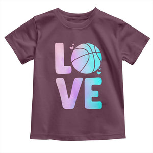Basketball Lovers Toddler T Shirt Basketball Mom Sports Fan TS10 Maroon Print Your Wear