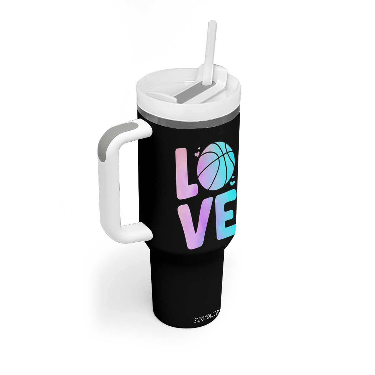 Basketball Lovers Tumbler With Handle Basketball Mom Sports Fan TS10 Print Your Wear