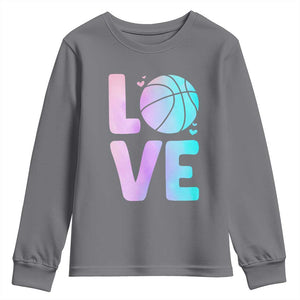 Basketball Lovers Youth Sweatshirt Basketball Mom Sports Fan TS10 Charcoal Print Your Wear