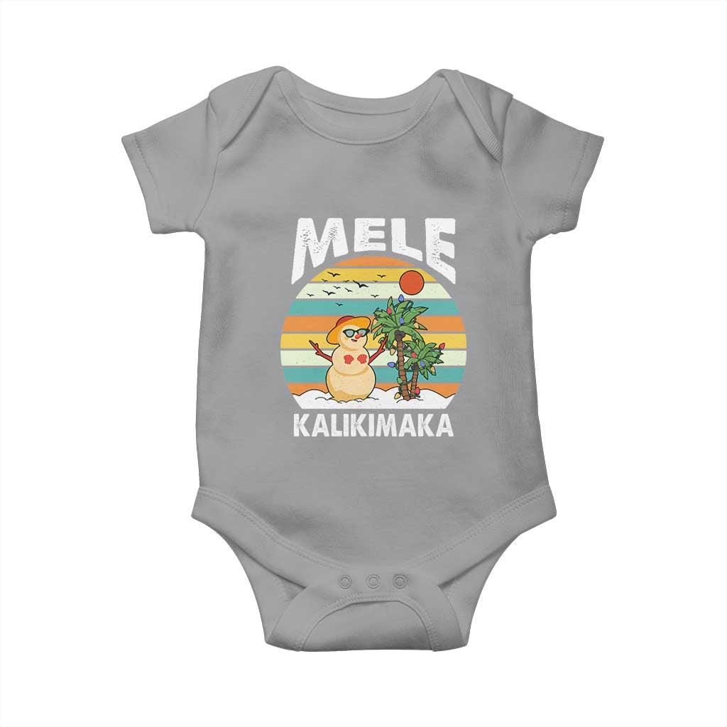 Mele Kalikimaka Hawaiian Christmas Baby Onesie Beach Hawaii Xmas In July Tropical TS10 Sport Gray Print Your Wear