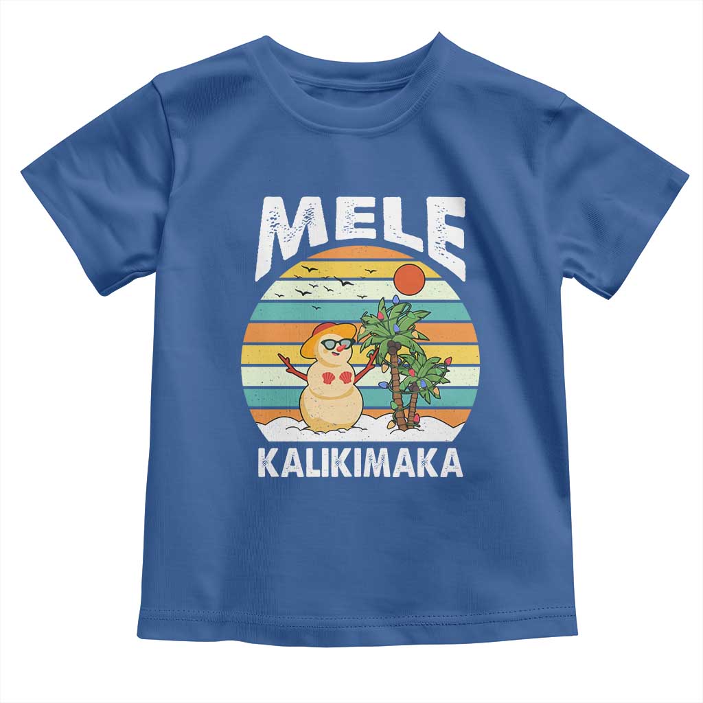 Mele Kalikimaka Hawaiian Christmas Baby Shirt Beach Hawaii Xmas In July Tropical TS10 Royal Blue Print Your Wear