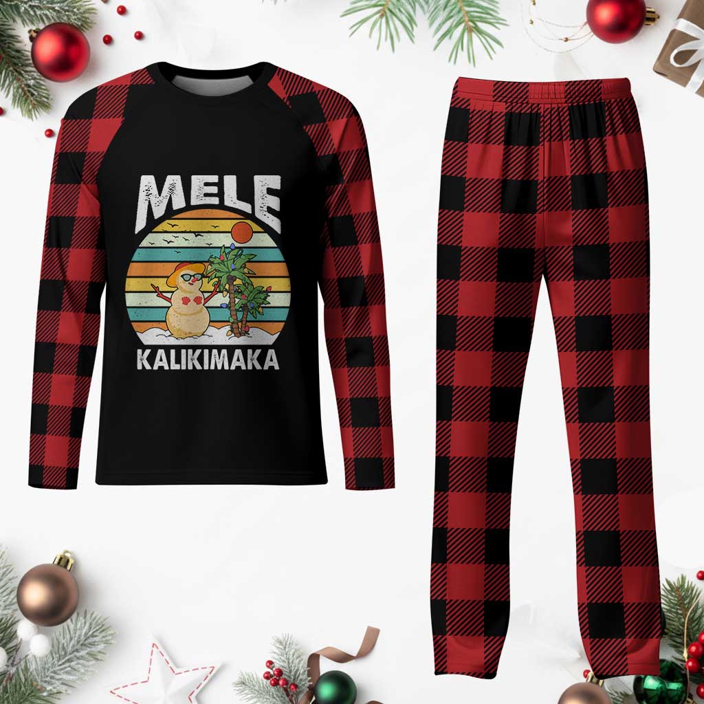 Mele Kalikimaka Hawaiian Plaid Pajama Set Beach Hawaii Xmas In July Tropical TS10 Buffalo Plaid Print Your Wear