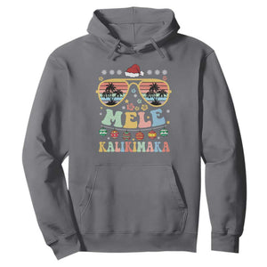 Santa Claus Sunglasses Beach Christmas In Hawaii Family Vacation Hoodie Mele Kalikimaka TS10 Charcoal Print Your Wear