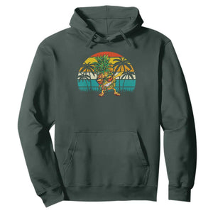 Dabbing Pineapple Christmas Tree Lights Hoodie Hawaiian Hawaii Tropical Xmas Men Gifts Sunglasses On TS10 Dark Forest Green Print Your Wear