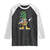 Dabbing Pineapple Hawaii Christmas Tree Lights Xmas Sunglasses Raglan Shirt Tropical Holiday Beach TS10 Black White Print Your Wear