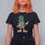 Dabbing Pineapple Hawaii Christmas Tree Lights Xmas Sunglasses T Shirt For Women Tropical Holiday Beach TS10 Black Print Your Wear