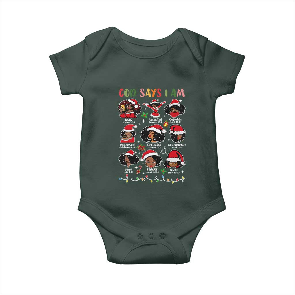 Christian Christmas Baby Onesie God Says I Am African American Women Scriptures Affirmations TS10 Print Your Wear