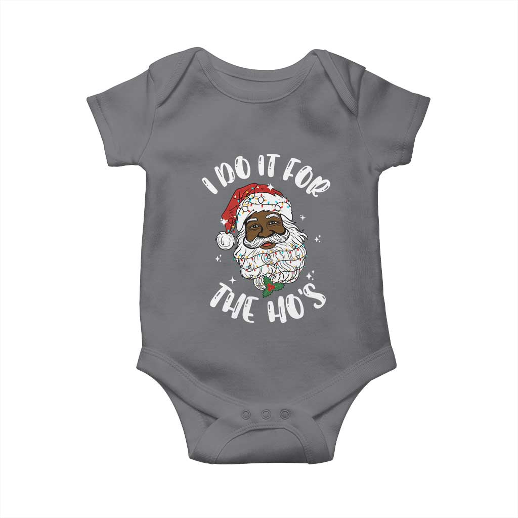 Funny Santa Claus Baby Onesie African American Xmas Vintage Black Santa TS10 Charcoal Print Your Wear