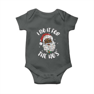 Funny Santa Claus Baby Onesie African American Xmas Vintage Black Santa TS10 Dark Heather Print Your Wear