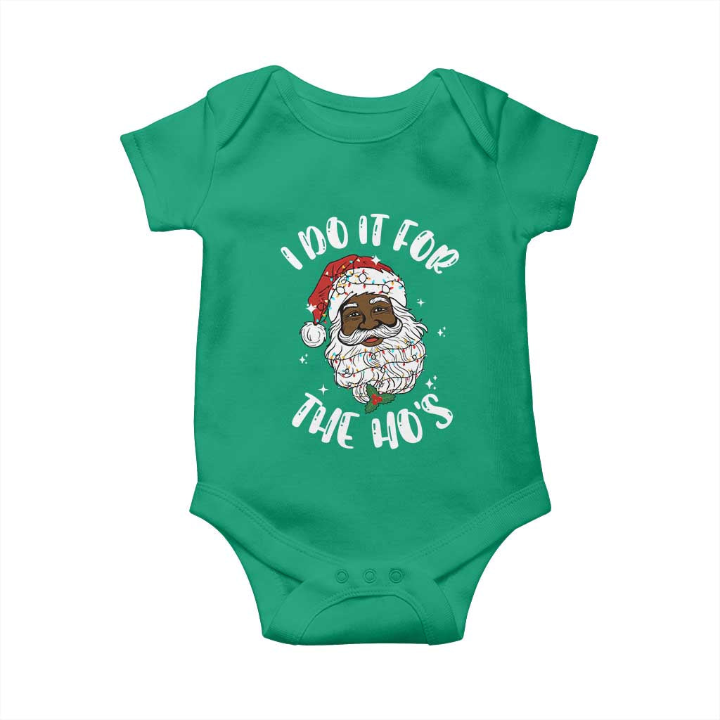 Funny Santa Claus Baby Onesie African American Xmas Vintage Black Santa TS10 Irish Green Print Your Wear