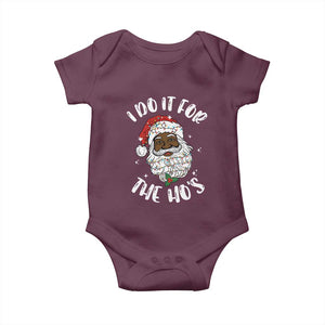 Funny Santa Claus Baby Onesie African American Xmas Vintage Black Santa TS10 Maroon Print Your Wear