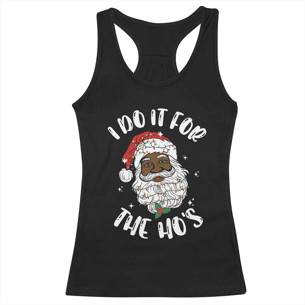 Funny Santa Claus Racerback Tank Top African American Xmas Vintage Black Santa TS10 Black Print Your Wear