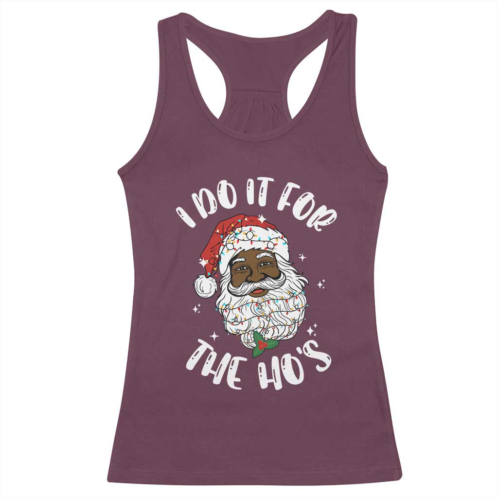 Funny Santa Claus Racerback Tank Top African American Xmas Vintage Black Santa TS10 Maroon Print Your Wear