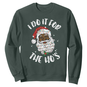 Funny Santa Claus Sweatshirt African American Xmas Vintage Black Santa TS10 Dark Forest Green Print Your Wear