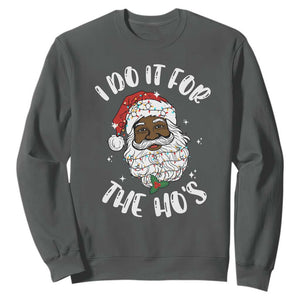 Funny Santa Claus Sweatshirt African American Xmas Vintage Black Santa TS10 Dark Heather Print Your Wear