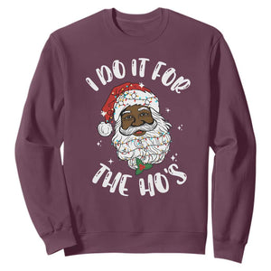 Funny Santa Claus Sweatshirt African American Xmas Vintage Black Santa TS10 Maroon Print Your Wear