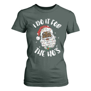 Funny Santa Claus T Shirt For Women African American Xmas Vintage Black Santa TS10 Dark Forest Green Print Your Wear