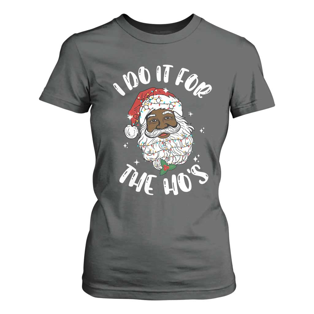 Funny Santa Claus T Shirt For Women African American Xmas Vintage Black Santa TS10 Dark Heather Print Your Wear