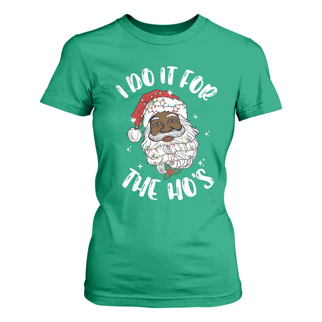 Funny Santa Claus T Shirt For Women African American Xmas Vintage Black Santa TS10 Irish Green Print Your Wear