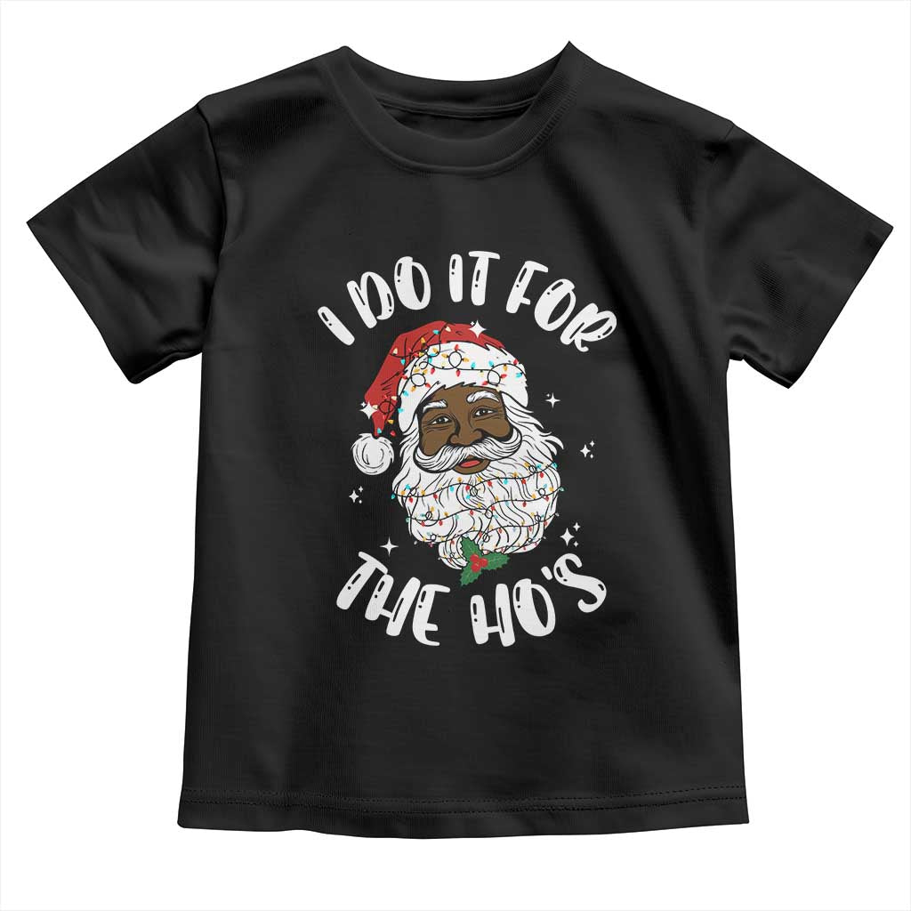 Funny Santa Claus Toddler T Shirt African American Xmas Vintage Black Santa TS10 Black Print Your Wear
