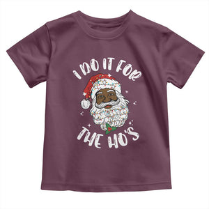 Funny Santa Claus Toddler T Shirt African American Xmas Vintage Black Santa TS10 Maroon Print Your Wear