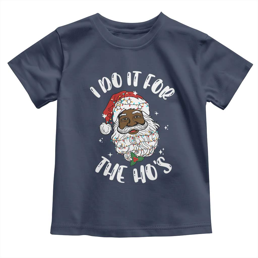 Funny Santa Claus Toddler T Shirt African American Xmas Vintage Black Santa TS10 Navy Print Your Wear