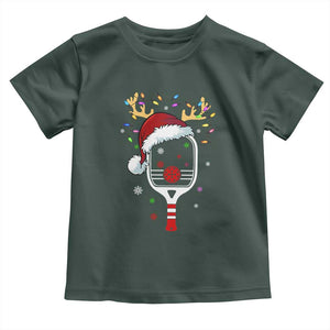 Pickleball Christmas Baby Shirt Holiday Reindeer Player Gifts Sports Xmas TS10 Dark Forest Green Print Your Wear
