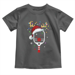 Pickleball Christmas Baby Shirt Holiday Reindeer Player Gifts Sports Xmas TS10 Dark Heather Print Your Wear