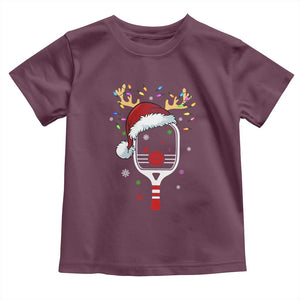 Pickleball Christmas Baby Shirt Holiday Reindeer Player Gifts Sports Xmas TS10 Maroon Print Your Wear